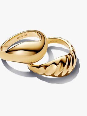 Pandora Rippled Stacking Rings